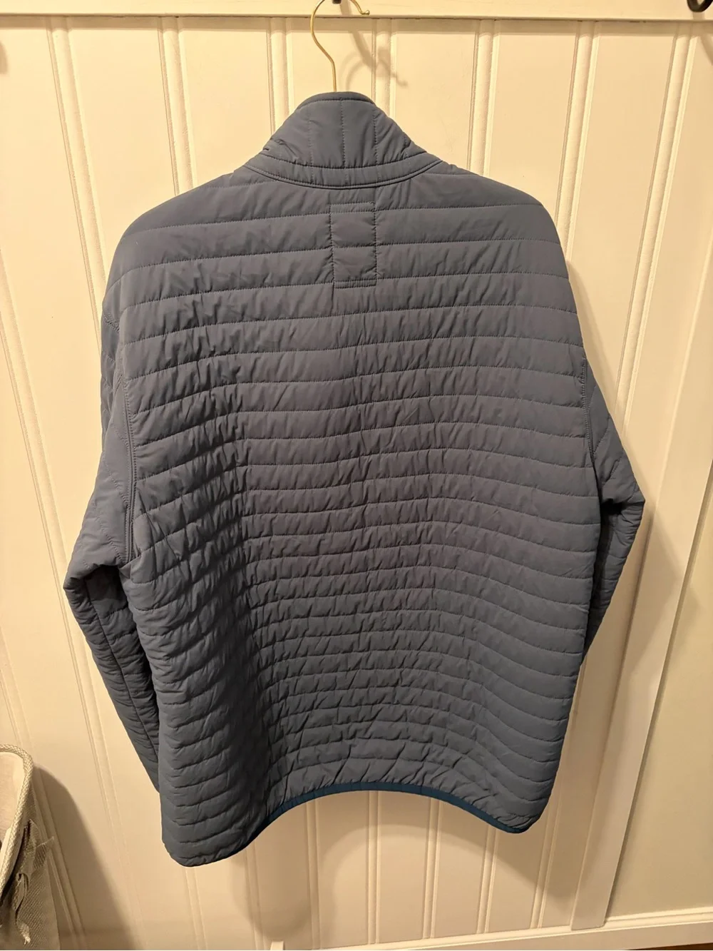 Relwen Windzip Jacket Men's 2X - Quilted Insulated Full Zip Snap - Slate Blue